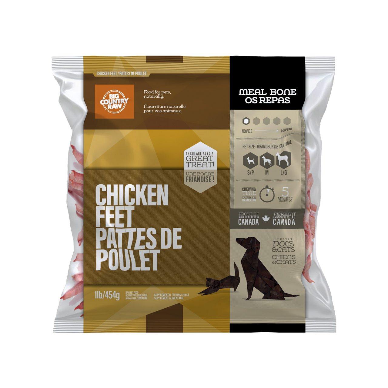 Big Country Raw Pattes de Poulet 1lb / 454g