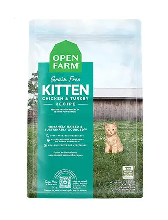 Open Farm Sans Grains Dinde et Poulet pour Chaton 4lbs / 1.8kg
