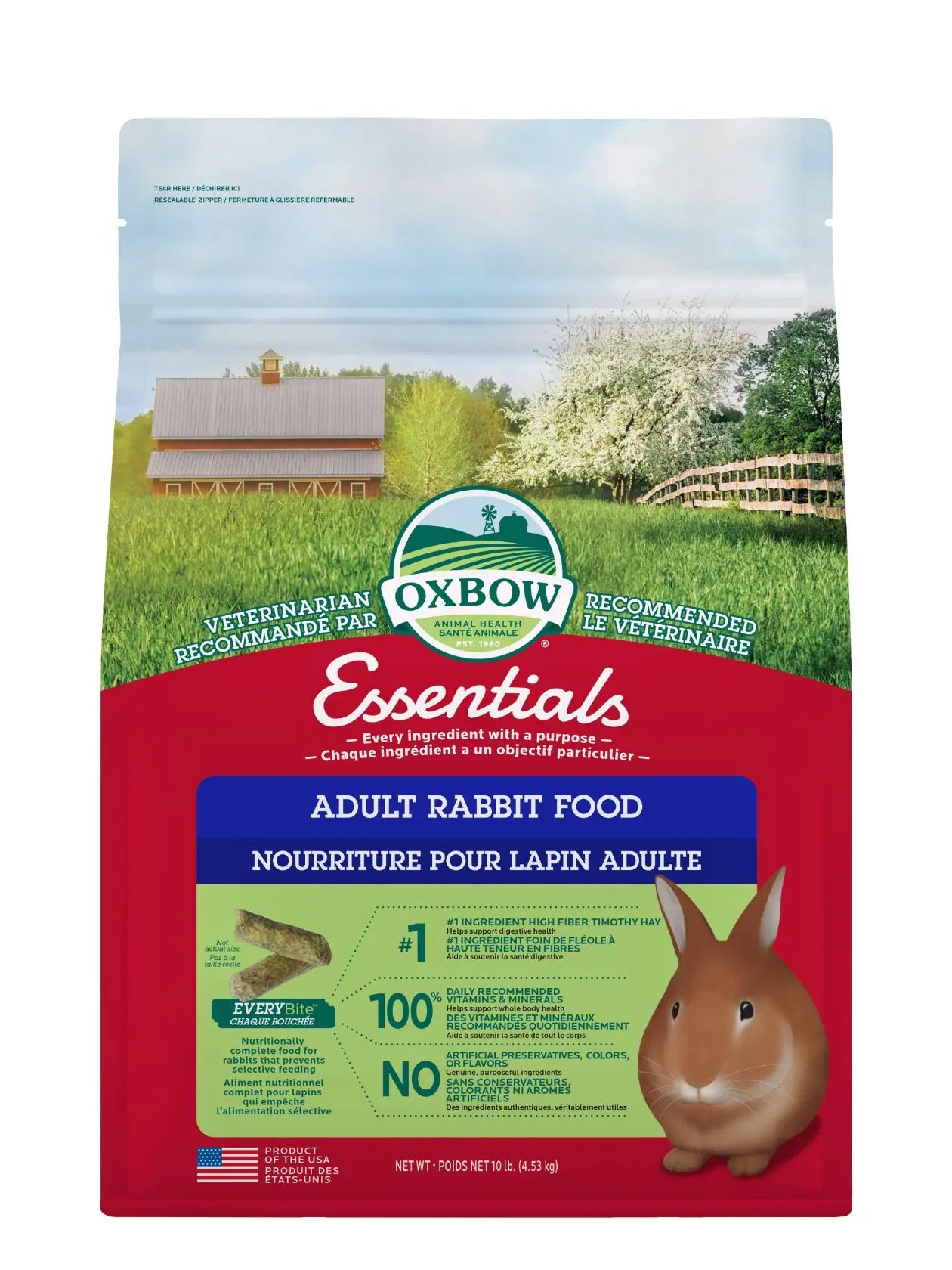 Oxbow Essentials Lapin Adulte 10lbs / 4.53kg