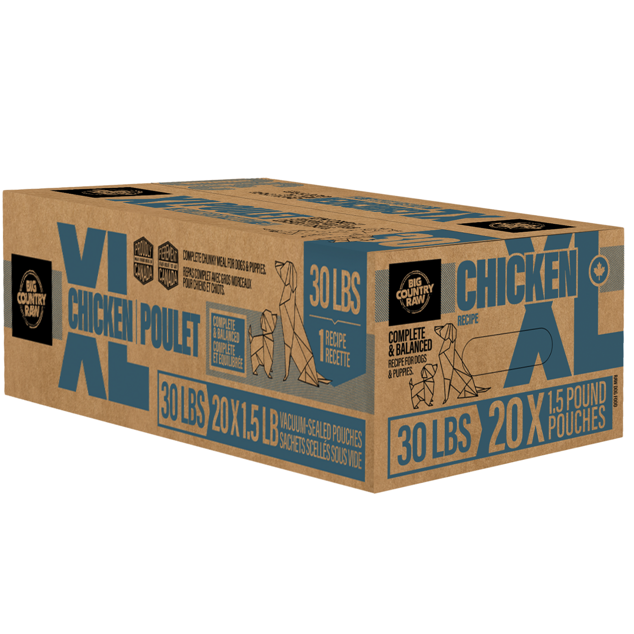 Big Country Raw XL Poulet 30lbs / 13.6kg