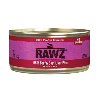 Rawz 96% Pâté au Boeuf Et Foie De Boeuf pour Chat 155g