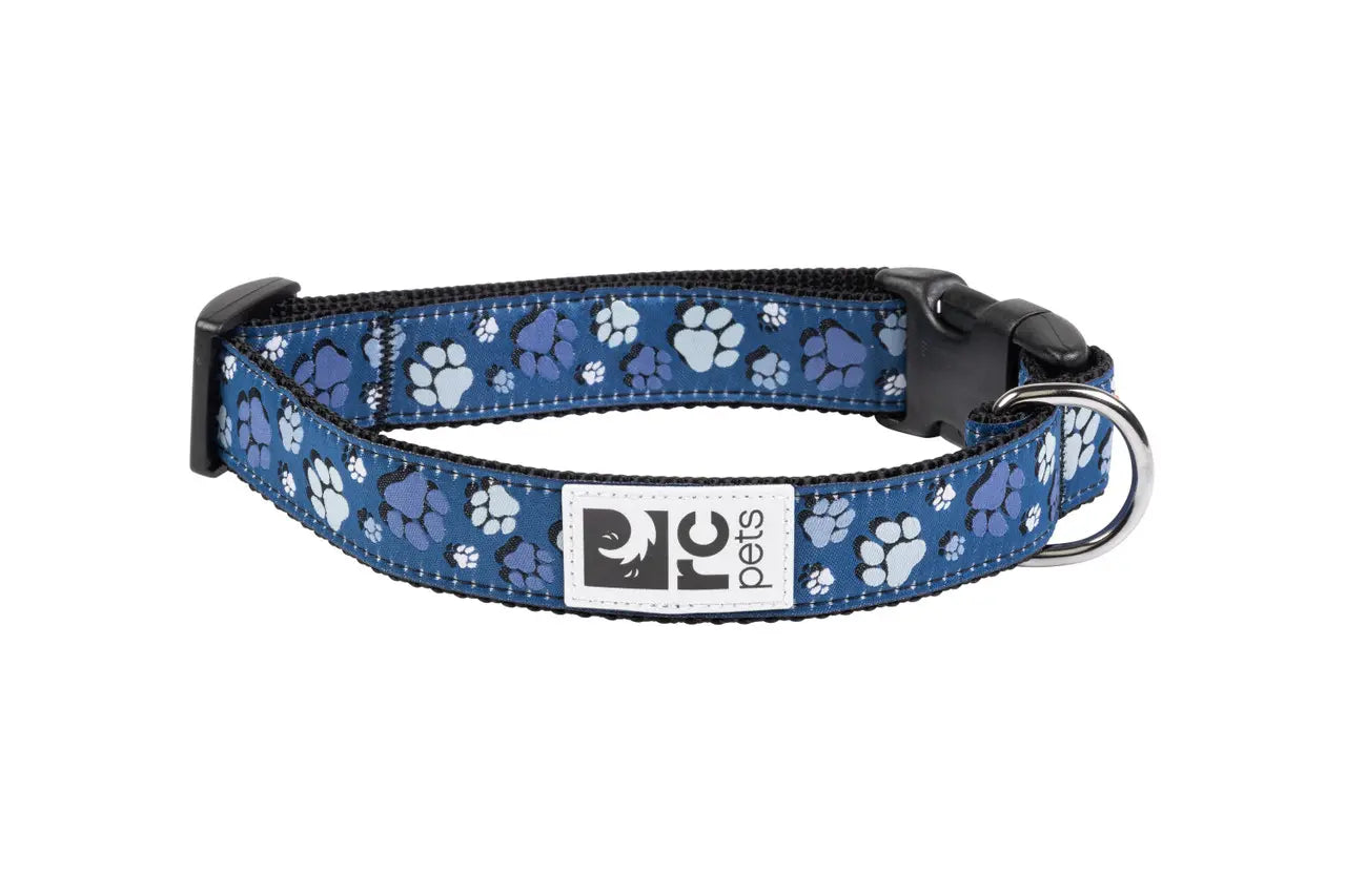RC Pets Collier à Motif Traces De Pattes Bleu M