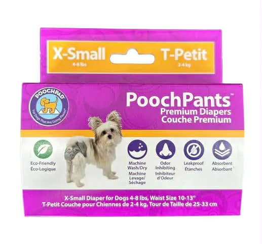 PoochPad Poochpants Culotte Hygiénique Réutilisable pour Femelle T-Petit
