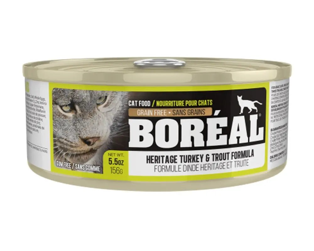 Boréal Conserve Pour Chat, Dinde Heritage Et Truite 156g