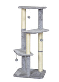 Bud'z Arbre à Chat 3 Niveaux Avec Balles Suspendues Gris 50 x 40 x 111cm