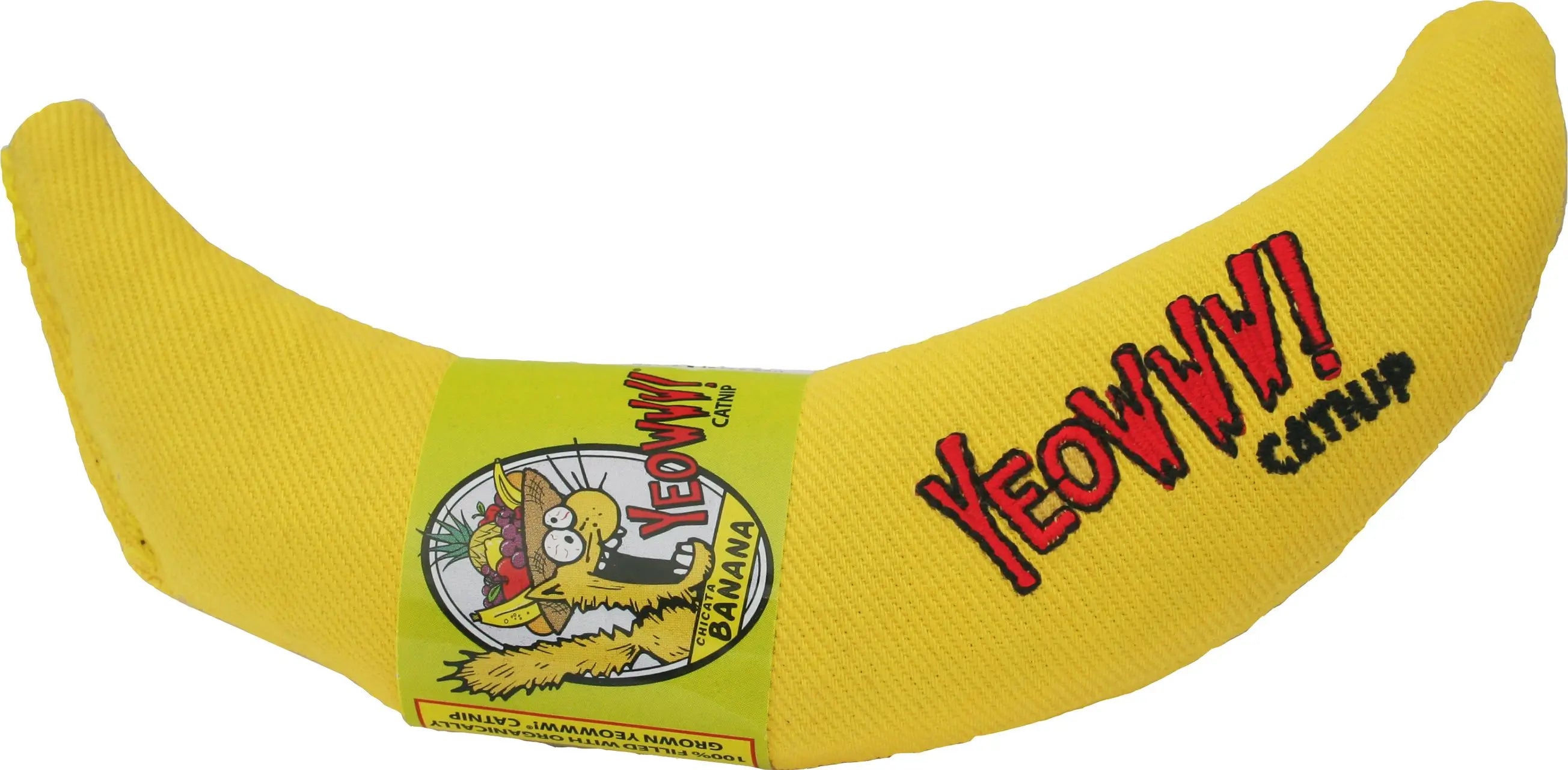 Ducky World Yeowww! Jouet D'Herbe à Chat - Banane 7"