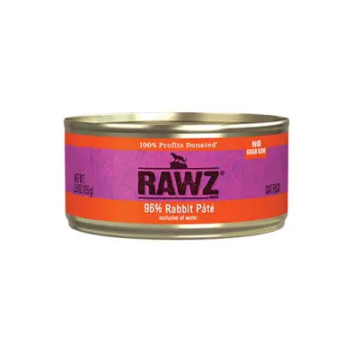 Rawz 96% Pâté au Lapin pour Chat 155g